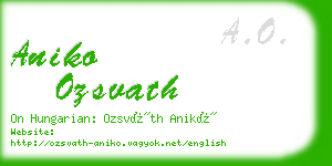 aniko ozsvath business card